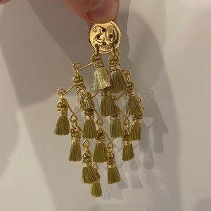 Mercedes Salazar Coin Chandelier Earrings.